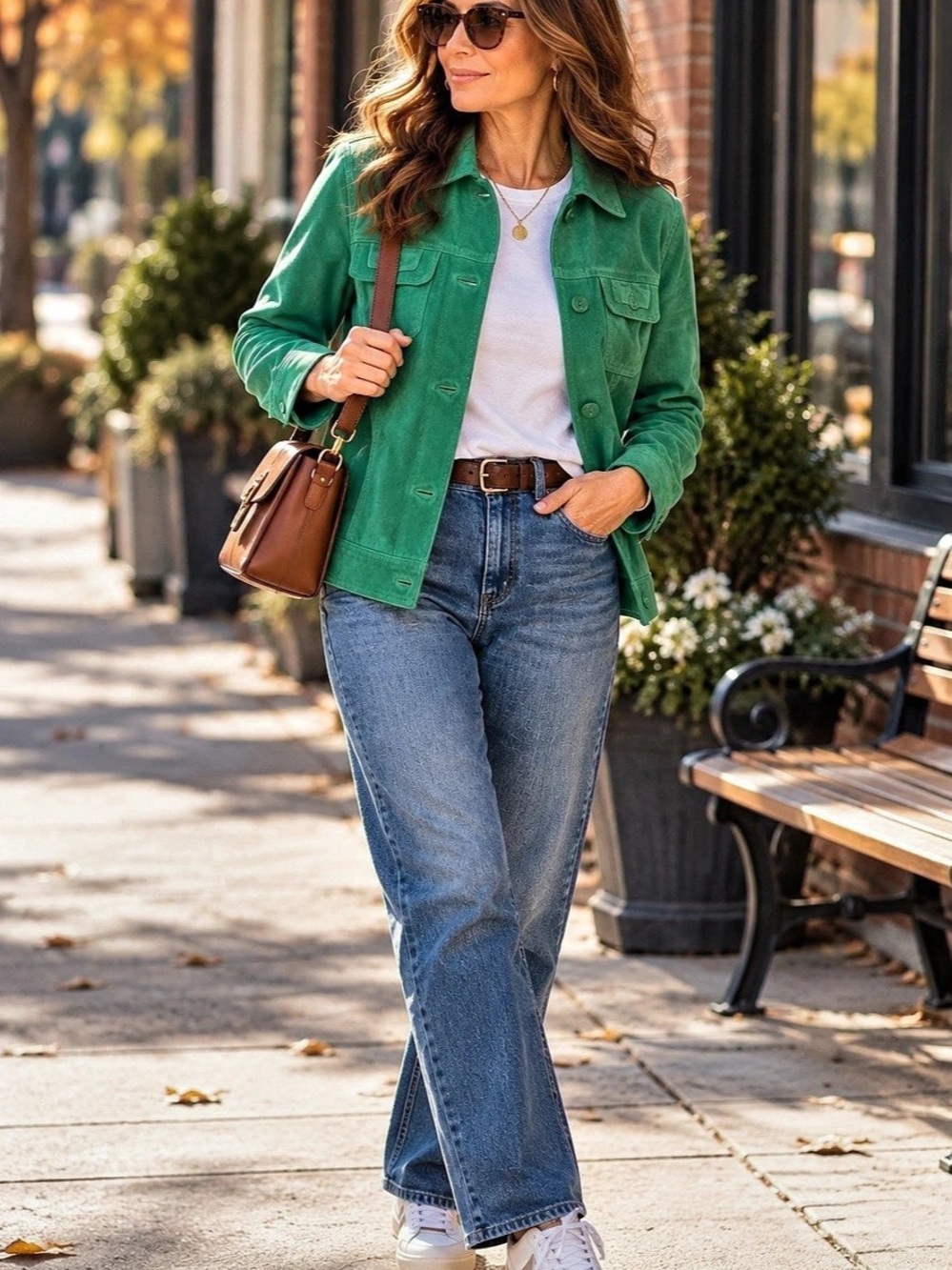 Dennis Basso Women M Genuine Leather Suede Jacket Green NWT Washable Leather
